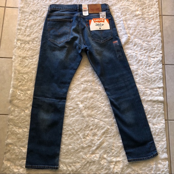 NEW Levi’s Orange Tab 505c Blue Cheer Crop Jeans - Picture 4 of 7